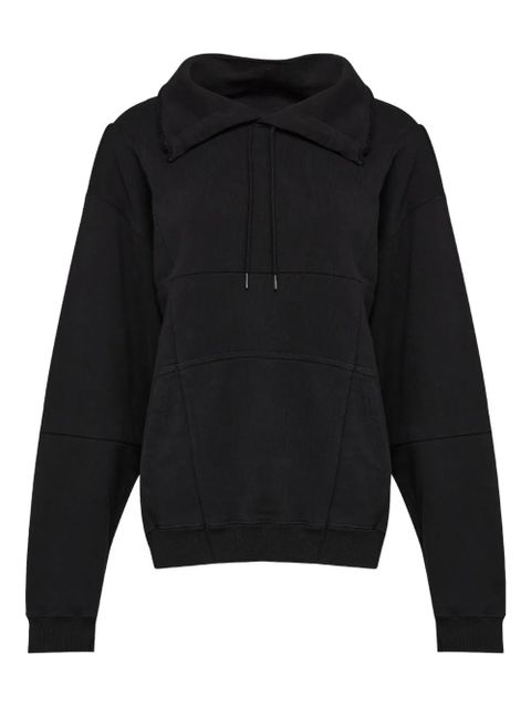 MM6 Maison Margiela pointed-collar hoodie - Black - zdjęcie produktu nr 1