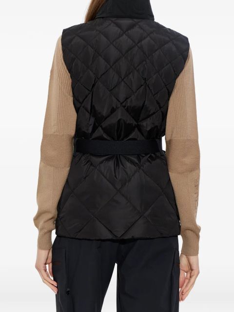 Moncler logo-patch gilet - Black
