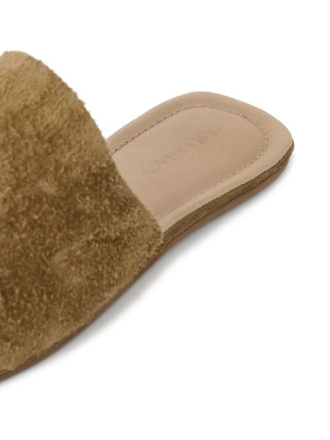 OUR LEGACY speckled suede slippers - Neutrals