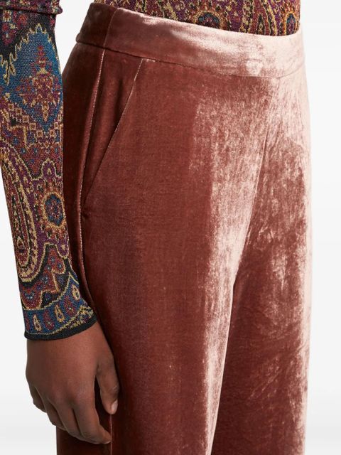 ETRO velvet palazzo trousers - Pink