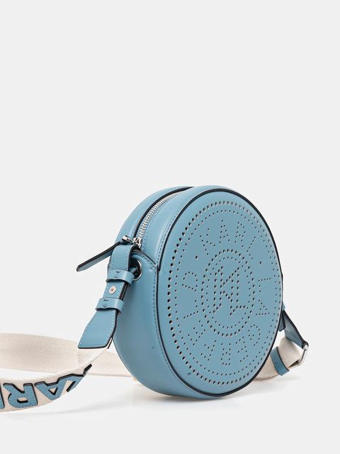 Karl Lagerfeld torebka skórzana K/CIRCLE kolor niebieski A3W30059 - zdjęcie produktu nr 2