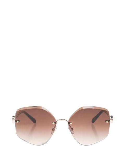 Tory Burch oversized-frame sunglasses - Pink - zdjęcie produktu nr 1