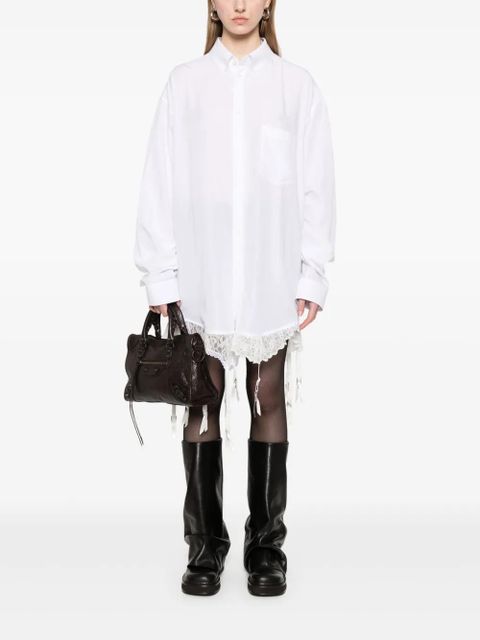 Balenciaga lace-trim shirt - White - zdjęcie produktu nr 2
