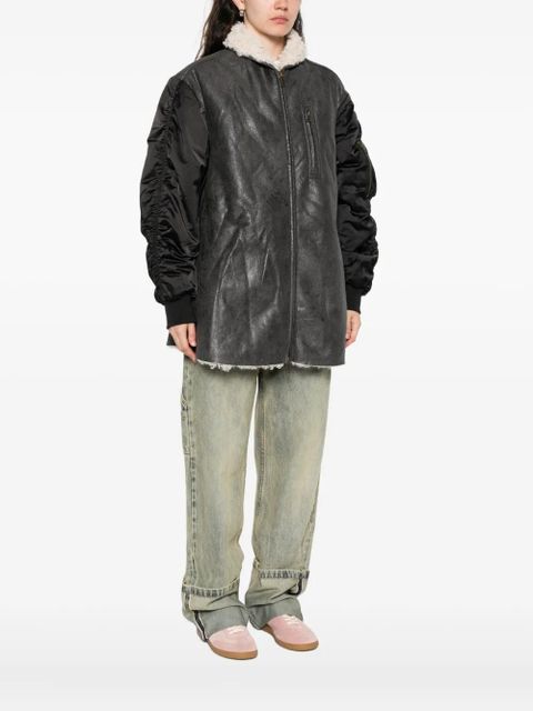 MARANT ÉTOILE metallic-effect bomber jacket - Black