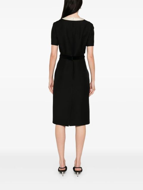Valentino Garavani bow-detail midi dress - Black
