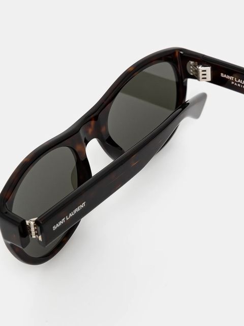 Saint Laurent okulary przeciwsłoneczne MAXIME kolor brązowy SL 798