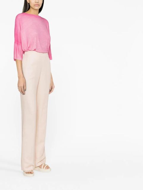 TWINSET pressed-crease palazzo trousers - Pink