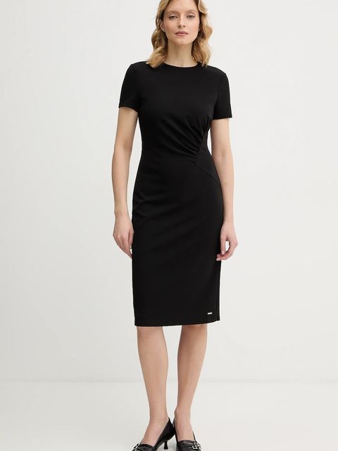 Calvin Klein sukienka kolor czarny mini dopasowana LV044E048G - zdjęcie produktu nr 1