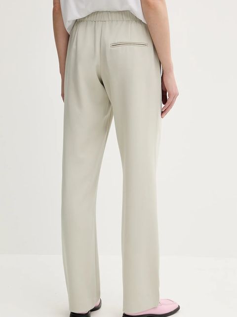 Samsoe Samsoe spodnie Hoys damskie kolor szary proste high waist F16304674