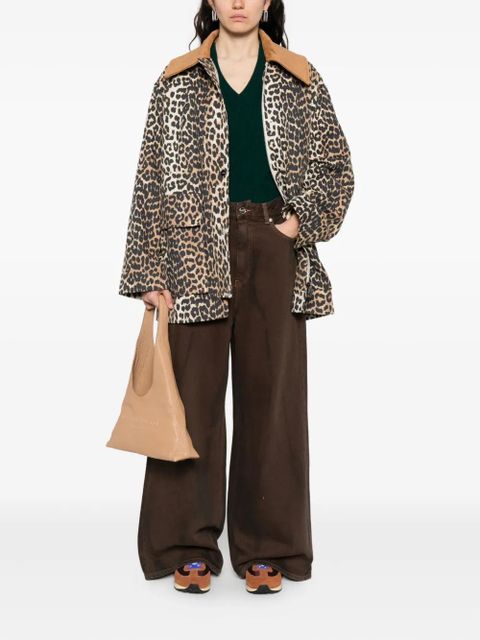 GANNI wide-leg jeans - Brown