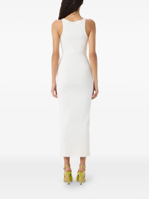 Blumarine butterfly-appliqué midi dress - White