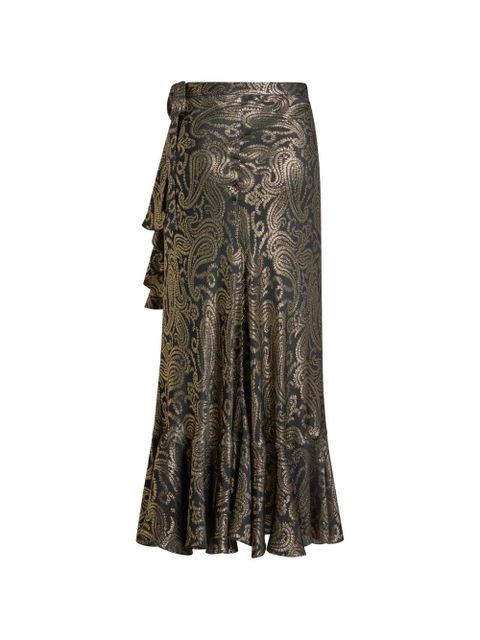 ETRO paisley ruffled skirt - Black - zdjęcie produktu nr 2