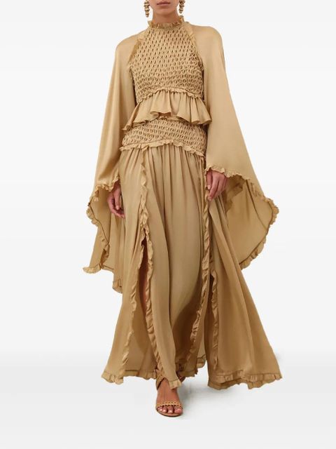 ZIMMERMANN Hypnotic ruffled maxi skirt - Neutrals