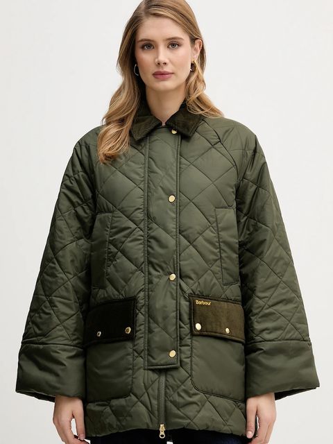Barbour kurtka Aldburgh kolor zielony przejściowa oversize LQU1885 - zdjęcie produktu nr 1