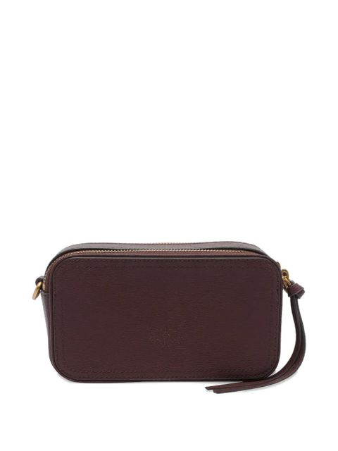 PINKO embossed-logo zip-top mini bag - Brown