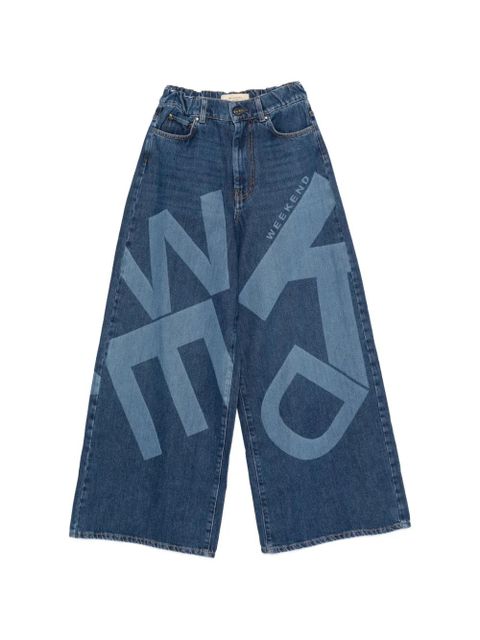 Weekend Max Mara Wkdvortice lettering wide jeans - Blue - zdjęcie produktu nr 1