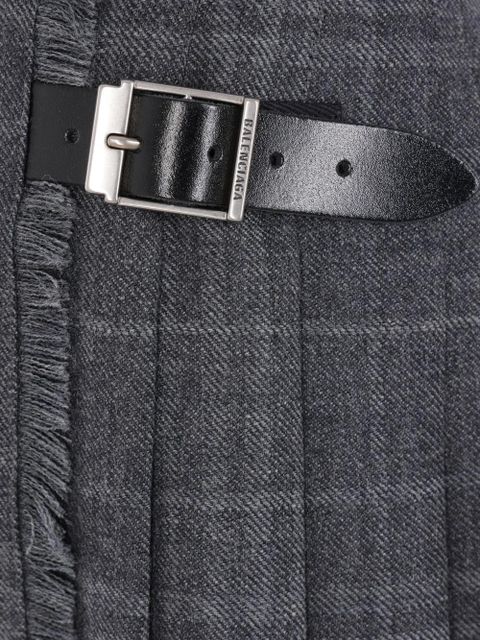Balenciaga tartan-patterned skirt - Grey