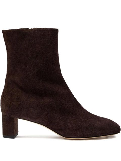 Aeyde 45mm Millie suede block-heel boots - Brown