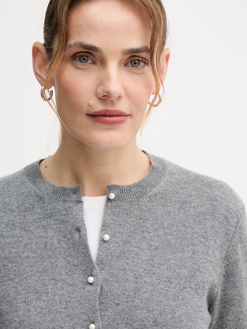 United Colors of Benetton kardigan kaszmirowy damski kolor szary 1033D502A