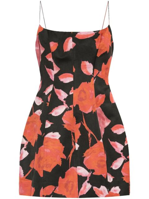 Blumarine printed satin mini dress - Red - zdjęcie produktu nr 1