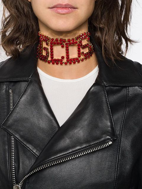 GCDS logo chocker necklace - Red