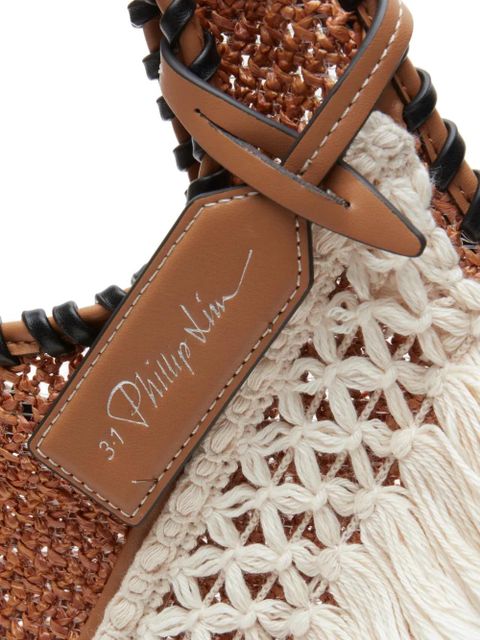 3.1 Phillip Lim fringed woven tote bag - Brown