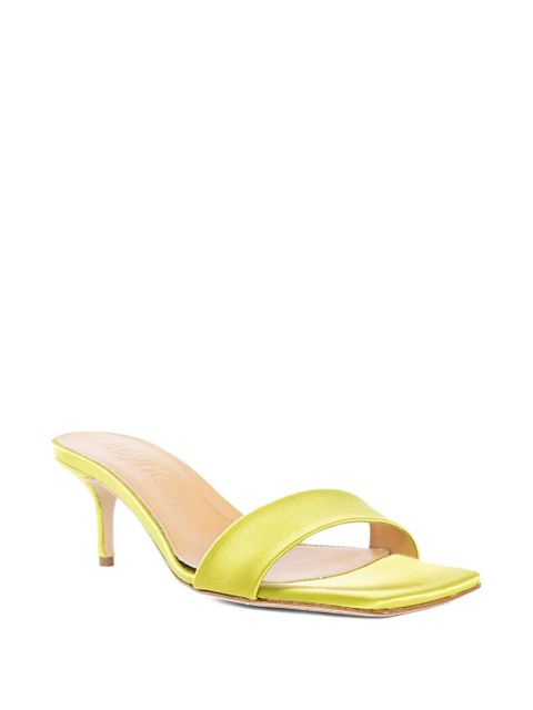 Aeyde Ilvy square-toe mules - Yellow - zdjęcie produktu nr 2