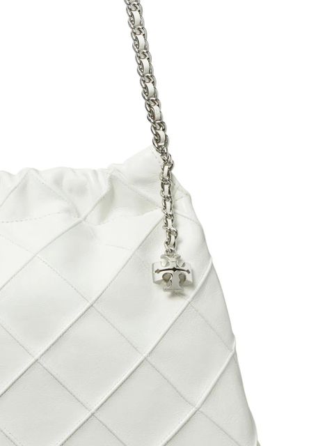 Tory Burch Fleming distressed tote bag - White