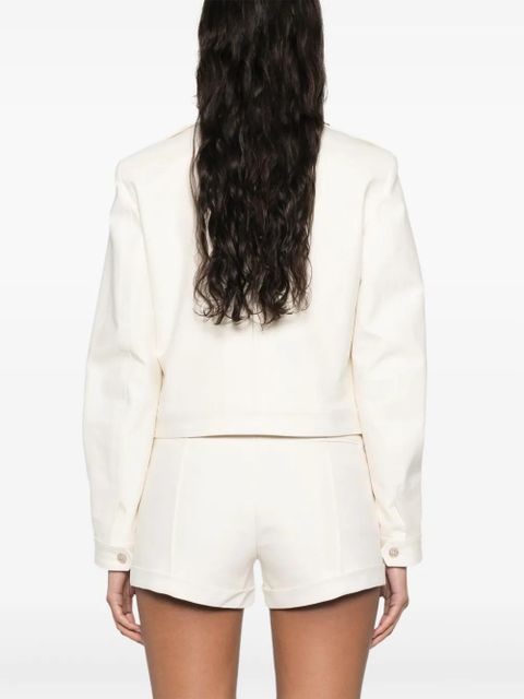 TOM FORD stand-up collar cropped jacket - Neutrals