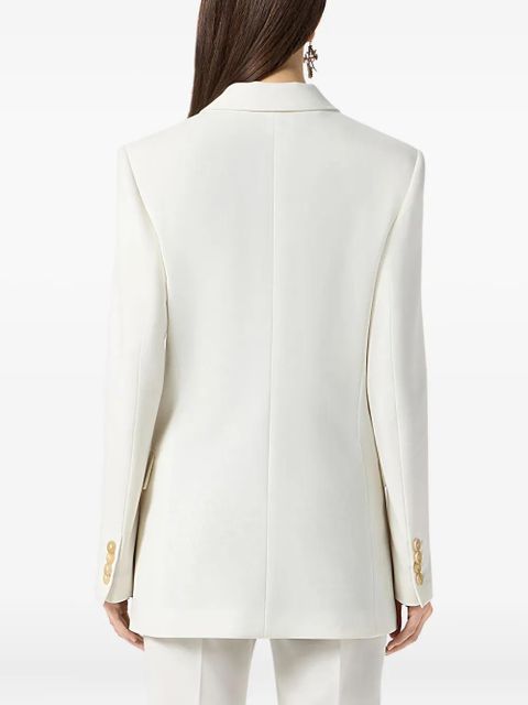 Blumarine logo-embroidered blazer - White