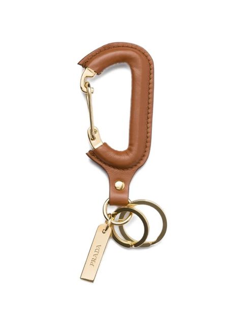 Prada leather keychain - Brown - zdjęcie produktu nr 1