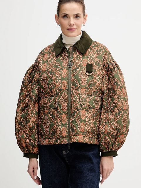 Barbour kurtka x Farm Rio kolor multicolor przejściowa oversize LQU1869 - zdjęcie produktu nr 1