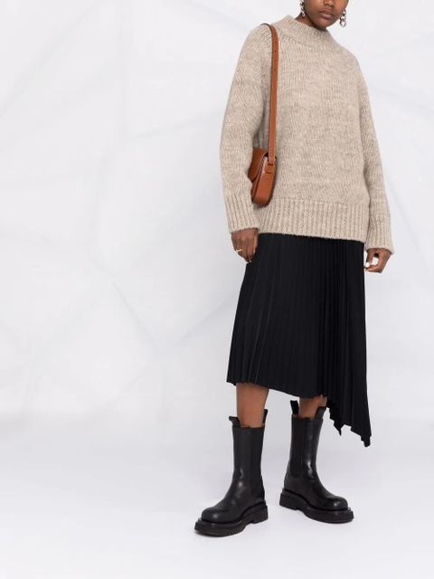 Maison Margiela high neck knitted jumper - Neutrals