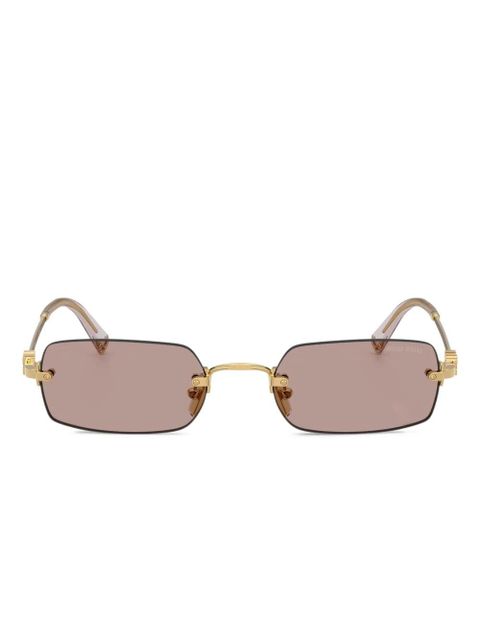 Miu Miu Eyewear rectangle-frame sunglasses - Gold - zdjęcie produktu nr 1