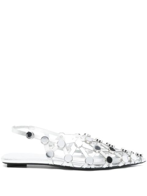 The Attico Grid ballet flats - Silver - zdjęcie produktu nr 1