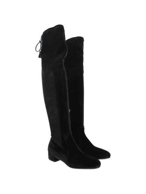 Prada velvet over-the-knee boots - Black - zdjęcie produktu nr 2