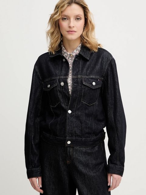 Tommy Hilfiger kurtka jeansowa kolor granatowy przejściowa WW0WW49523 - zdjęcie produktu nr 1