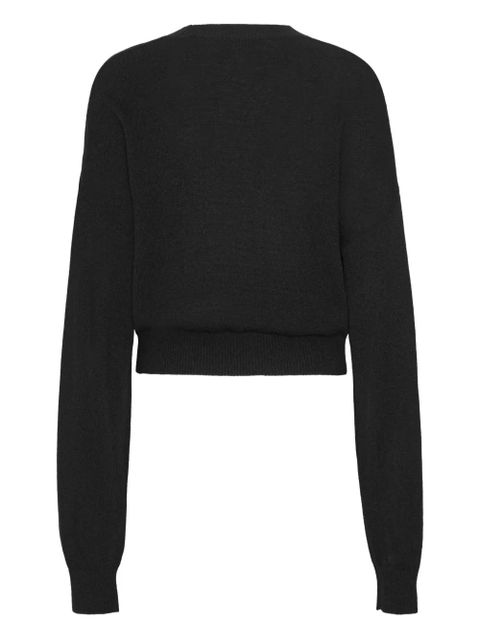 ROTATE BIRGER CHRISTENSEN crew-neck merino-cashmere blend sweater - Black - zdjęcie produktu nr 2