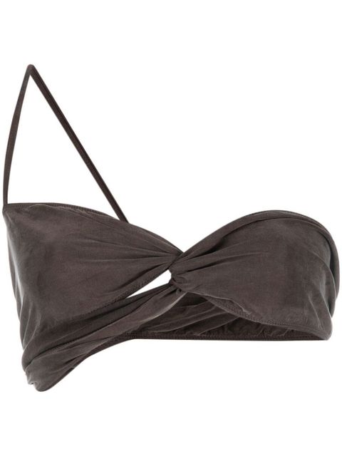 Jacquemus Le Bandeau asymmetric top - Brown - zdjęcie produktu nr 1