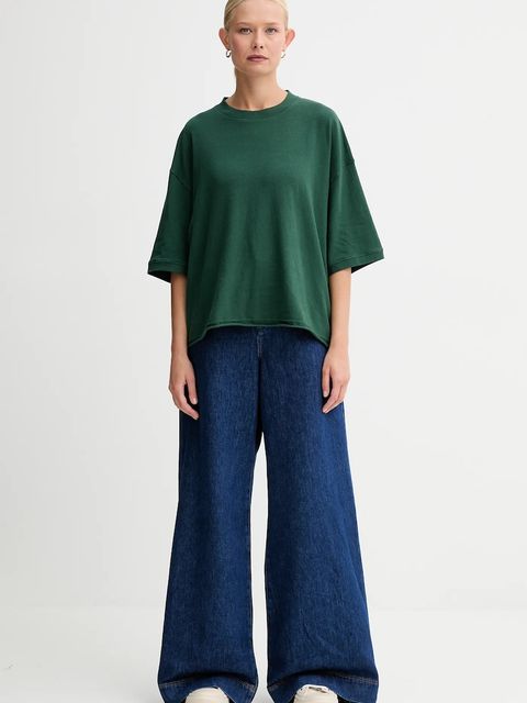 American Vintage t-shirt damski kolor zielony UDA02A