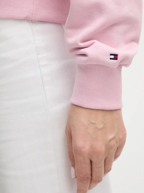 Tommy Hilfiger bluza damska kolor różowy z aplikacją WW0WW49418