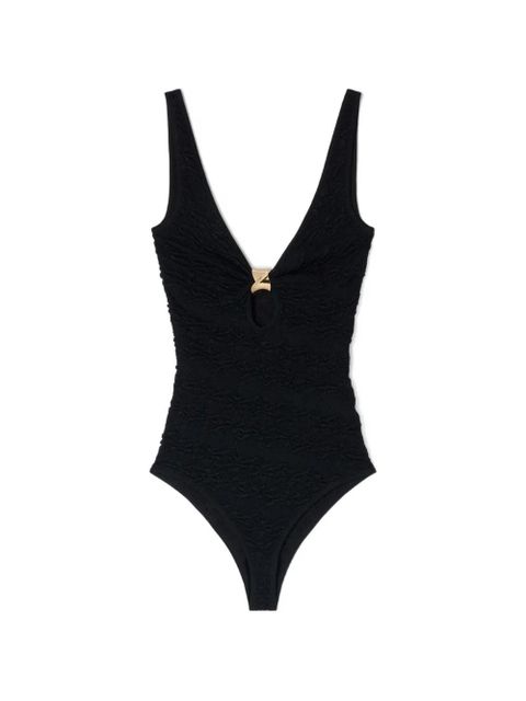 SANDRO textured V-neck bodie - Black - zdjęcie produktu nr 1