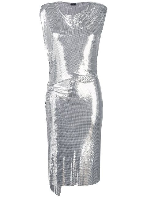Rabanne draped midi dress - Silver - zdjęcie produktu nr 1