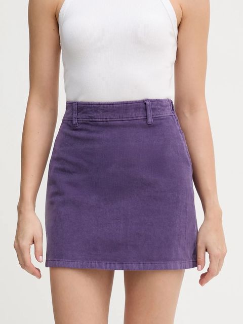 United Colors of Benetton spódnica sztruksowa kolor fioletowy mini prosta 41ULD005B - zdjęcie produktu nr 1