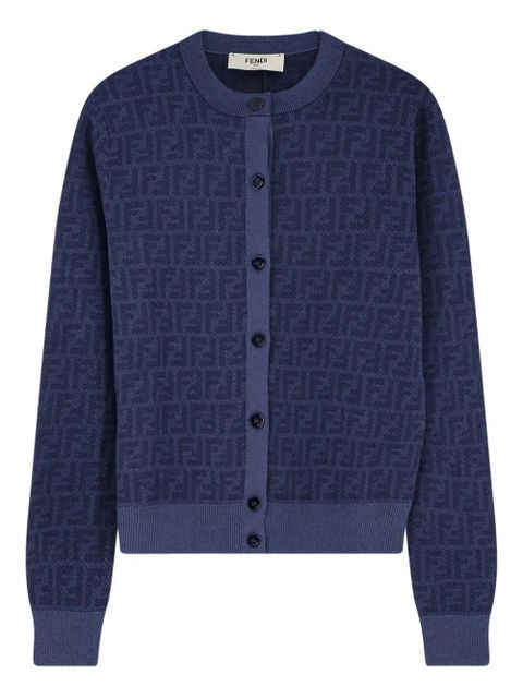 FENDI FF-pattern buttoned cardigan - Blue - zdjęcie produktu nr 1