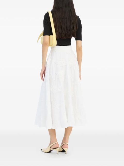 ROTATE BIRGER CHRISTENSEN flower maxi skirt - White