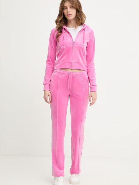Juicy Couture spodnie dresowe damskie welurowe TINA COL OUT TR - zdjęcie produktu nr 1