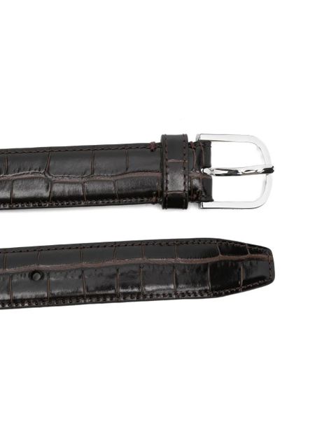 TOTEME crocodile-embossed leather belt - Brown - zdjęcie produktu nr 2