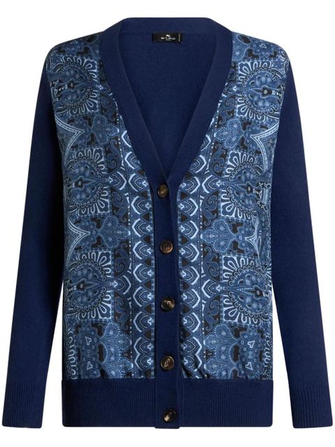 ETRO panelled cardigan - Blue - zdjęcie produktu nr 1