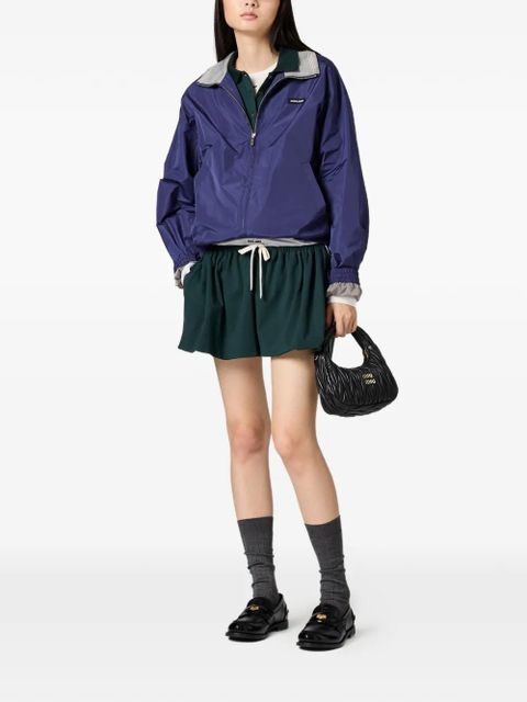 Miu Miu high-neck oversized jacket - Blue - zdjęcie produktu nr 2